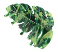 Garneck Hair Claw Clip Resistant to Deformation Stylish Leaf Made of Sturdy Acetate and Versatile Design Hair Accessory for Women on Occasion