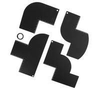 Garneck Hair Styling Card Barber Line up Tool Reusable Beard Shaping Guide for Beginners Precision Hairline Design Tool Mens Grooming