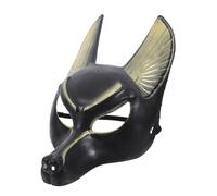Garneck Halloween Anubis Cosplay Mask Egyptian God Costume Accessory Comfortable Plastic Mask for Parties Events Suitable for Adults for Masquerade Theatrical Plays Festivals