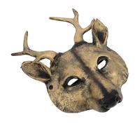 Garneck Halloween Deer Costume Mask Animal Head Mask PU Realistic Deer Mask for Carnival Party and Cosplay