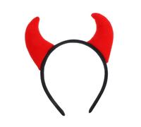 Garneck Halloween Horns Headband Comfortable Ox Horn Headdress for Women Grosgrain Ribbon Covered Stable Fit Halloween Costume Accessory for Party Cosplay and Festive Events