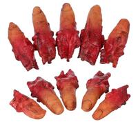 Garneck Halloween Props Set Fake Severed Fingers Blood-red Realistic for Decorations Party
