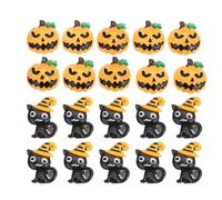 Garneck Halloween Pumpkin Charm Plastic 20pcs Flatback Embellishment | Chic Lovely Style, Easy to Use, Festive Atmosphere, Develops Creativity and Imagination