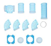 Garneck Hamster Cage Tube Modular Maze Plastic DIY Connection Tunnel with Plates and External Pipes for Small Pets Adventure Play Accessory
