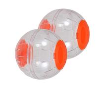 Garneck Hamster Running Ball Transparent Exercise Ball for Small Pets Encourages Activity and Relieves Boredom for Hamsters Gerbils and Other Small Animals Orange Color