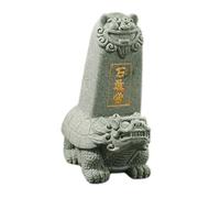 Garneck Hand Carved Chinese Style Dragon Turtle Figurine Stone Resin Home Decor Tabletop Bonsai Ornament for Office Bedroom Study Feng Shui Wealth Lucky