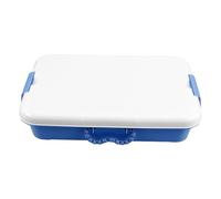 Garneck Handheld Montessori Sand Tray with Lid, Dark Blue Portable Covered Sandbox Storage Box for Outdoor Play and Classroom Use, Organizer for