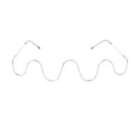Garneck Handmade Diamond Decoration Fine Workmanship Silver Colour Semi-rimless Metal Glasses Frame Lightweight Design for Women for Holidays and Parties