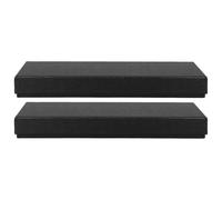 Garneck Hard Cardboard Tie Boxes 2Pcs with Lid Rectangle Boxes for Men Suitable for Formal Gifting and Holidays 10.6X3.7X1.4In