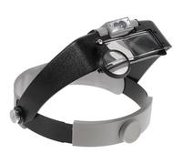 Garneck Headband Magnifier LED Light, Adjustable Reading Magnifying Glass for Seniors, Embroidery and Repair Magnifier Kit Black Frame for Precision Maintenance