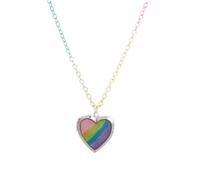 Garneck Heart Shaped Locket Pendant Necklace for Colorful Chain Jewelry Accessory Charming Hanging Charm Classic Design for Daily Wear and Friendship Gifts