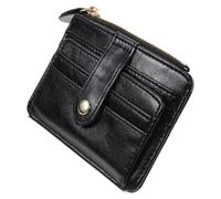 Garneck Heart Stitch Multi-Card Small Wallet for Women, Black Fabric Coin Purse with Multiple Card Slots, Compact Change Purse Suitable for Everyday Use and Travel