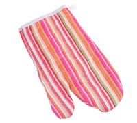 Garneck Heat Resistant Oven Glove Colorful Stripe Microwave Mitt for Kitchen Baking Bbq Scald Protection with Hanging Loop Single Cooking and Oven Heat Insulation Glove