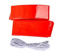 Garneck Heat Resistant Plastic Sausage Casing Kit for Homemade Sausage Making Food Grade Safe Red Color with String and Family DIY Projects