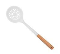 Garneck Heat Resistant Silicone Colander Spoon with Handle Multifunctional Slotted Scoop for Draining Pasta Vegetables Fried Foods Non Stick Kitchen Utensil for Home and Restaurant Use