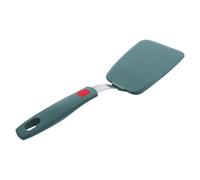 Garneck Heat-Resistant Thin Silicone Spatula Turner for Pancakes Fish Eggs Flexible Nonstick Kitchen Cooking Utensil in Dark Green Multifunctional Pizza Spatula for Wok and Baking Tasks