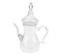 Garneck Heat-Resistant Transparent Glass Tea Maker Borosilicate Teapot for Chinese Tea Herbal Infusions and Kung Fu Desktop Serving Pot for Flower Fruit and Medicinal