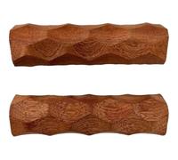 Garneck Heat-resistant Wooden Pan Handle Covers Protecting Hands from Burns Brown 1 Pair for Cast Iron Fryers and Pots Suitable for Kitchen and Baking Use