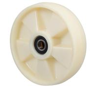 Garneck Heavy Duty 200x50mm Size Pallet Jack Truck Wheels Nylon with Ball Bearings, Front Load Roller Replacement Suitable for Warehouses and Logistics Centers