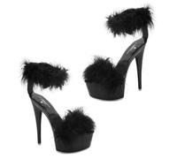 Garneck High Heel Sandals Women S Platform Fashion Shoes Non-slip Flirting Summer Footwear Comfortable Moisture Wicking Inner Material for Work and Shopping Black