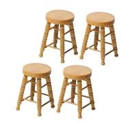 Garneck High Leg Design for Dollhouse Decor Natural Log Finish Realistic Furniture Prop for Crafts and Micro Scenes