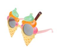 Garneck Ice Cream Shape Sunglasses Novelty Eyeglasses for Parties Cosplay Fun Photography Props Colorful Design for Unforgettable Memories at Birthdays and Festivals
