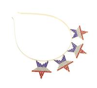 Garneck Independence Day Star-shaped Headband for Women, Alloy Pentagram Hair Accessory with Delicate Design, Party Supply for Young Ladies