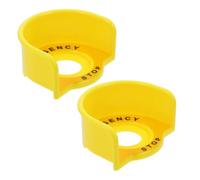 Garneck Industrial Emergency Stop Button Protector Cover 2Pcs Plastic Push Switch Guard for Machinery Safety