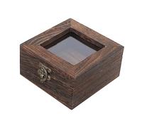 Garneck Insect Specimen Box Shadowbox with Flip Lid Coffee Wood and Acrylic Frame Lockable Dustproof Case for Butterfly Collection and Photo Crafts Display