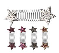 Garneck Invisible Hair Comb 5Pcs Star Hair Pins for Women No Mark Styling Updos Versatile Use at Office and Celebrations