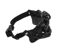 Garneck Japanese Demon Hannya Mask for Face Party Half Halloween Scary Style with Adjustable Strap, Lightweight Resin Material Sizes and Role Play Fits Most Adult Head