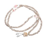 Garneck Japanese Dzi Beads Bracelet Natural Wooden Beads Spiritual Meditation Necklace for Men and Women Adjustable Length for Yoga and Mindfulness