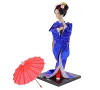 Garneck Japanese Geisha Doll Figurine - Beautifully Crafted Porcelain Ornament for Home Office Decor - Vintage Japanese Doll Decoration for Collectors