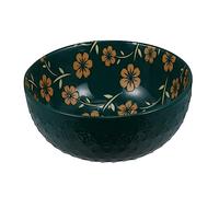 Garneck Japanese Style Embossed Rice Bowl Green Soup Salad Noodle Bowl Practical for Hot Cold Meals