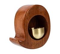 Garneck Japanese Style Walnut Wood Door Bell Chime with Copper Bells Magnetic Shopkeeper Door Chime for Childrens Room Refrigerator and Home Decoration Relaxing Sound Ornament