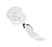 Garneck Judge Court Lawyer Cosplay Wig 1 Piece Long Curly White Wig for Costume Parties Halloween and Themed Events for Gentlemen and Cosplay Accessories