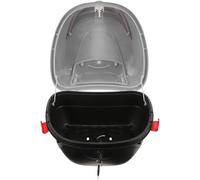 Garneck Large Capacity Motorbike Rear Box Reinforced Base and Strap, Universal Motorcycle Rear Storage Case for Scooter and Electric Bike, Matte Black Practical Tail Box for Secure Travel Random Color