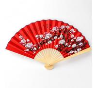 Garneck Large Folding Fan Wall Hanging Chinese Style Pendant Decorative Wedding Decorations Favours Accessories Paper Bride Hand Bamboo Handheld Foldable Holy Communion Organza Bags Held
