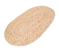 Garneck Large Handwoven Woven Placemats Heat Resistant Straw Dining Table Mats Non-slip Oval Decorative Braided Cutlery Cushion for Home Kitchen