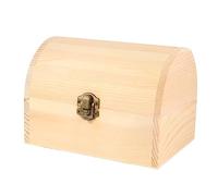 Garneck Large Solid Wood Arc Storage Box with Lock Treasure Chest for Jewelry Candy and Trinket Organization Decorative Packing Gift Box for Home and Special Occasions