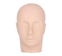 Garneck Lash Mannequin Head with Stand for Eyelash Extension Practice, Silicone Material, Beige Colour, Suitable for Makeup Practice and Human Body Demonstration, for Beginners