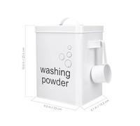 Garneck Laundry Detergent Storage Container with Lid and Seal White Plastic Laundry Powder Bucket with Handle and Washing Pod Storage