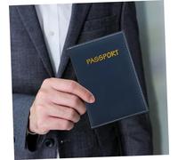 Garneck Leather Id Holder Passport Holder for Men Travel Accessory Document Organizer RFID Blocking Fits License Credit Cards Airline Tickets for Business Trips Daily Use