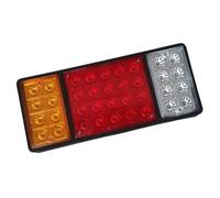 Garneck LED Trailer Rear Lights Tail Lights 2pcs Waterproof Clear Square Abs Material Low Power Consumption for Truck and Lorry for Night Use