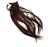 Garneck Light Brown Straight Headband Wig with Invisible Clips Braided Design Easy Wear Hair Topper for Women Covers Thinning Hair and Grey Strands Adds Natural Volume and Youthful Style