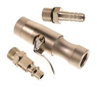 Garneck Locking Air Compressor Tire Inflator Chuck Brass German-Type Valve Stem Connector with Quick Release Precise Pressure Fit for Car Tire Compressor Adapter and Gauge Compatibility