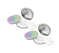 Garneck Loose Powder Box with Compact Size and Flip-top Lid, Portable Cosmetic Case for Loose Powder and Foundation, 5g, 2pcs, for Travel and Daily Use
