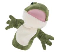 Garneck Lovely Frog Hand Puppet Plush for Interactive Animal Doll for Role Play Soft Cartoon Plush Hand Puppet for Imaginative Group Games and Storytelling