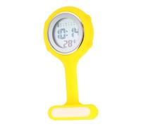 Garneck Luminous Digital Nurse Fob Watch with Date Alarm Calendar Yellow