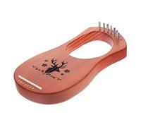 Garneck Lyre Harp Small Wooden Harp Metal Strings Instrument for Music Lovers for Ages